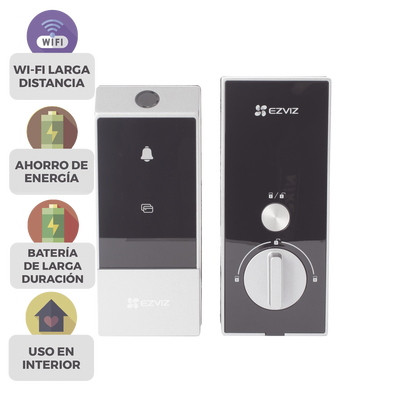 Cerradura Inteligente / Apertura Remota / Huella / Tag / Llave Mecanica / Contraseña Temporal Ideal Para Airbnb / Modo de Privacidad / Alerta en caso de Forzado / Control Remoto desde la App / Uso Interior — EZVIZ · SKU CS-DL04/PRO