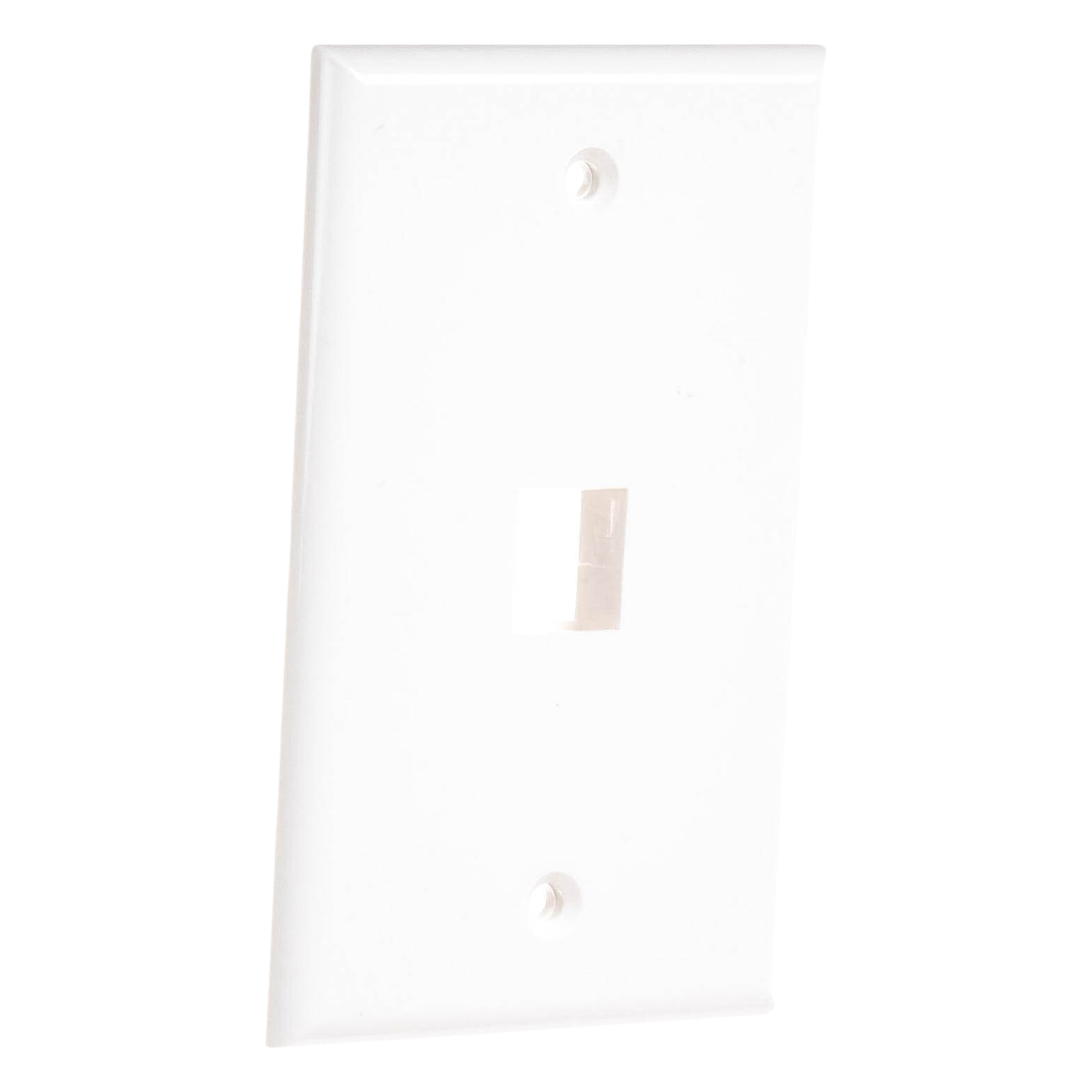 Placa de Pared de 1 Puerto, Keystone, Color Blanco
