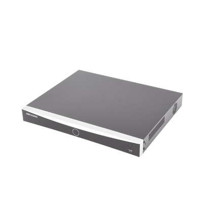 NVR 12 Megapixel (4K) / Reconocimiento Facial / 8 Canales IP / Base de Datos / Hasta 100,000 Fotografías / 8 Puertos PoE+ / 2 Bahías de Disco Duro / Switch PoE 300 mts / Bases de Datos / HDMI en 4K 