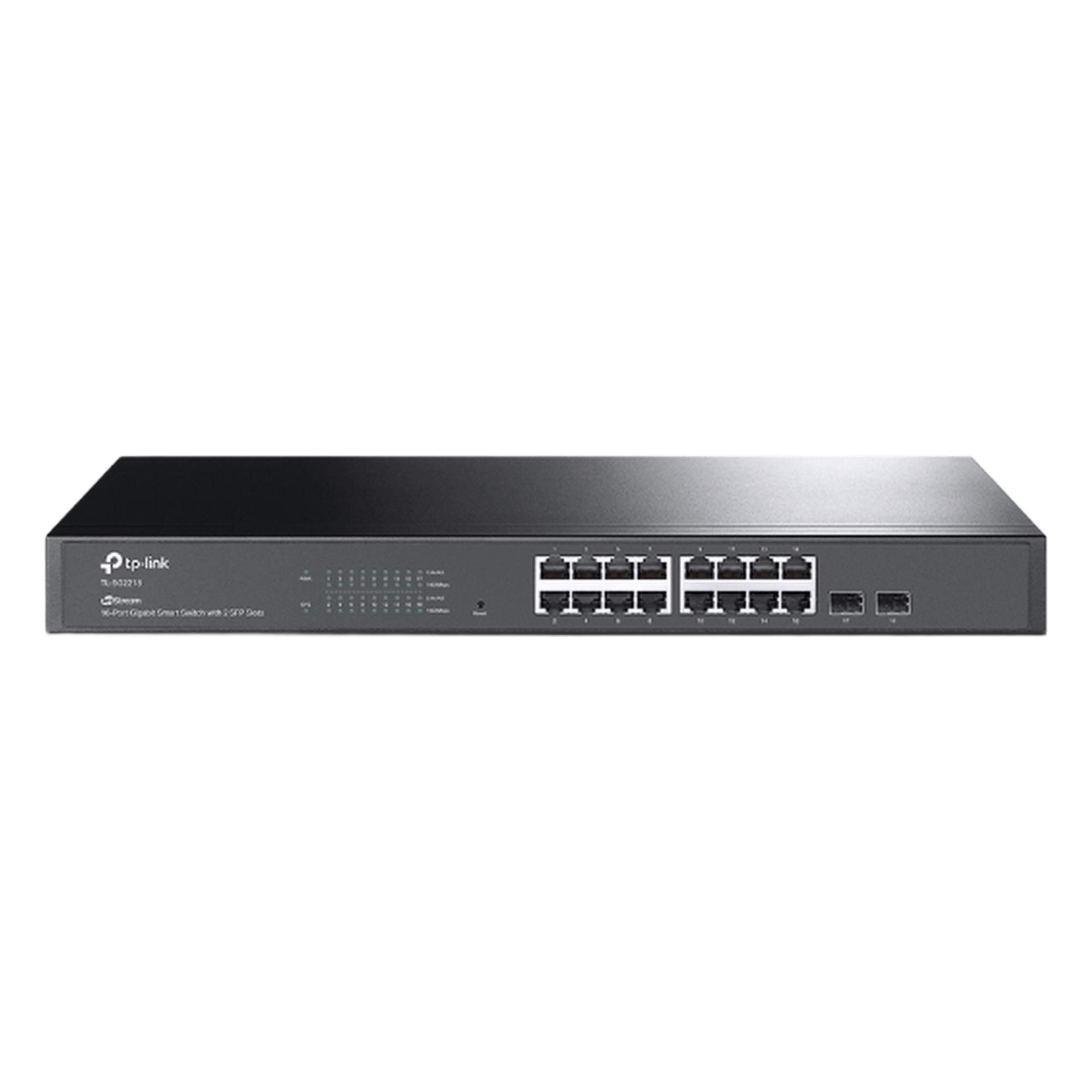 Switch Omada SDN Administrable / 16 puertos Gigabit y 2 puertos SFP / Funciones sFlow, QinQ y QoS / Administración centralizada OMADA — TP-LINK · SKU TL-SG2218