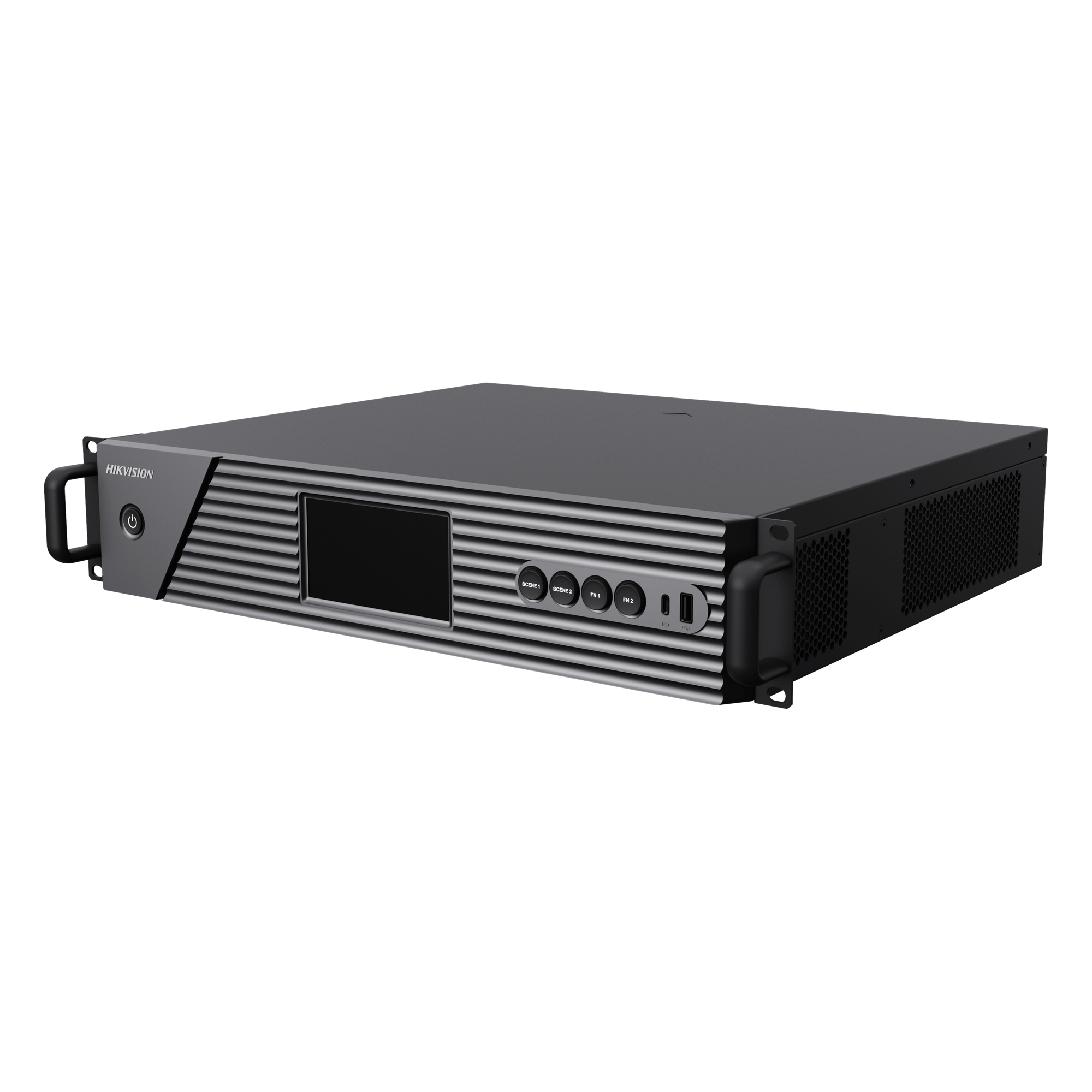 Chassis Controlador de Video Wall / 6 Slots / 2U Rack / 4K Ultra HD / Hot-Swappable / Touch LCD 4.5" / Genlock Sync / 8 Videowalls / 128 Escenas — HIKVISION · SKU DS-C66S-S6