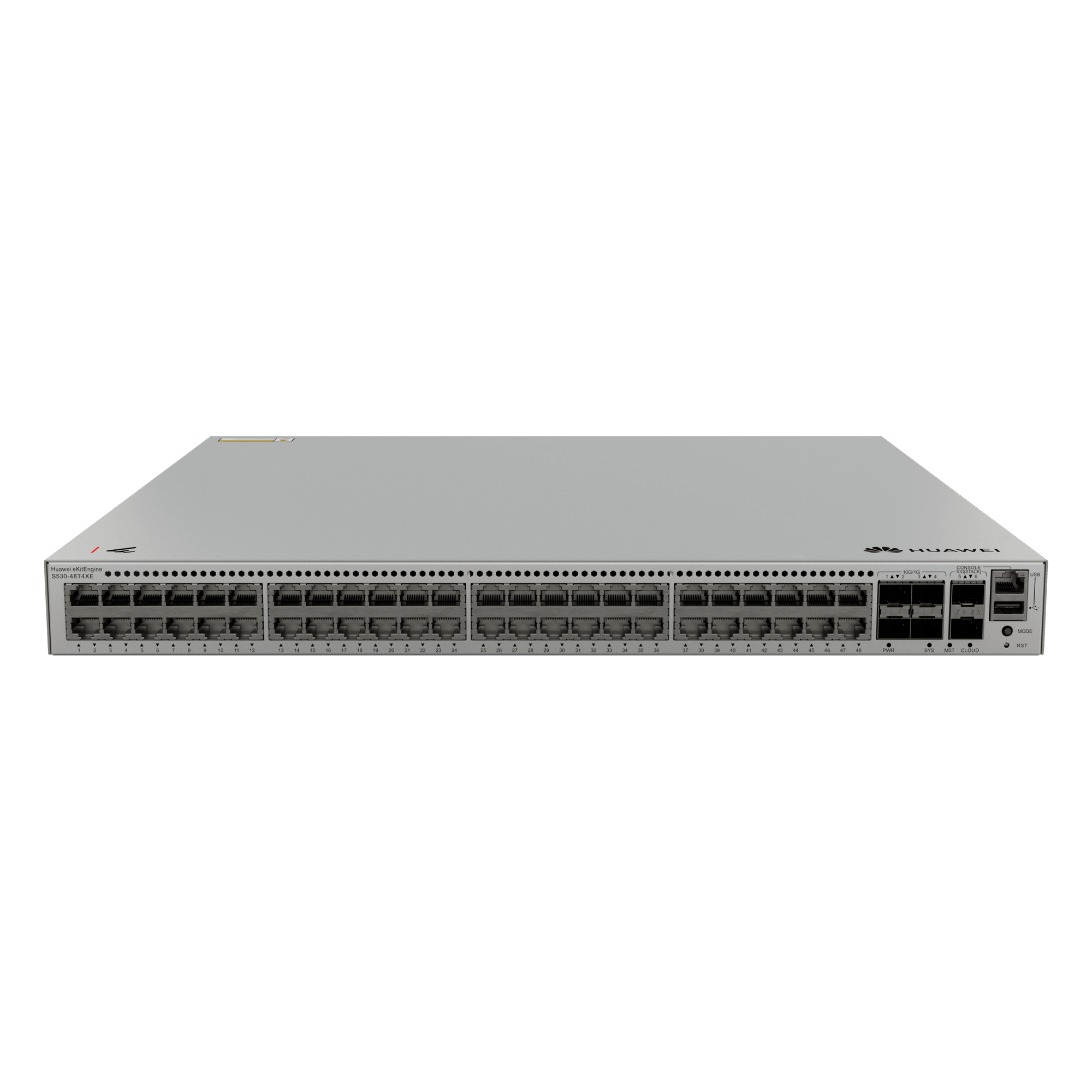 Switch eKit Core Empresarial Capa 3 / 48 Puertos Gigabit + 4 SFP+ / iStack con 2 Puertos Dedicados / Fuente Redundante 1+1 / Libre de Licenciamiento — HUAWEI · SKU S530-48T4XE