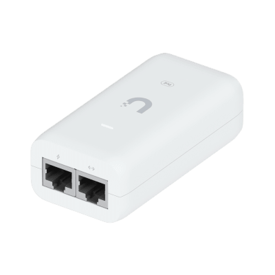 Inyector / Adaptador POE UniFi U-POE (48 VDC, 0.32 A hasta 15W) puerto Gigabit, ideal para equipos UniFi, incluye cable AC — UBIQUITI · SKU U-POE