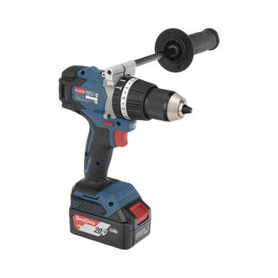 Rotomartillo Inalámbrico 20V / Motor Brushless / Broquero 1/2 in / 120 Nm Par Máximo / 2 Baterías 4.0Ah con Cargador y Maletín