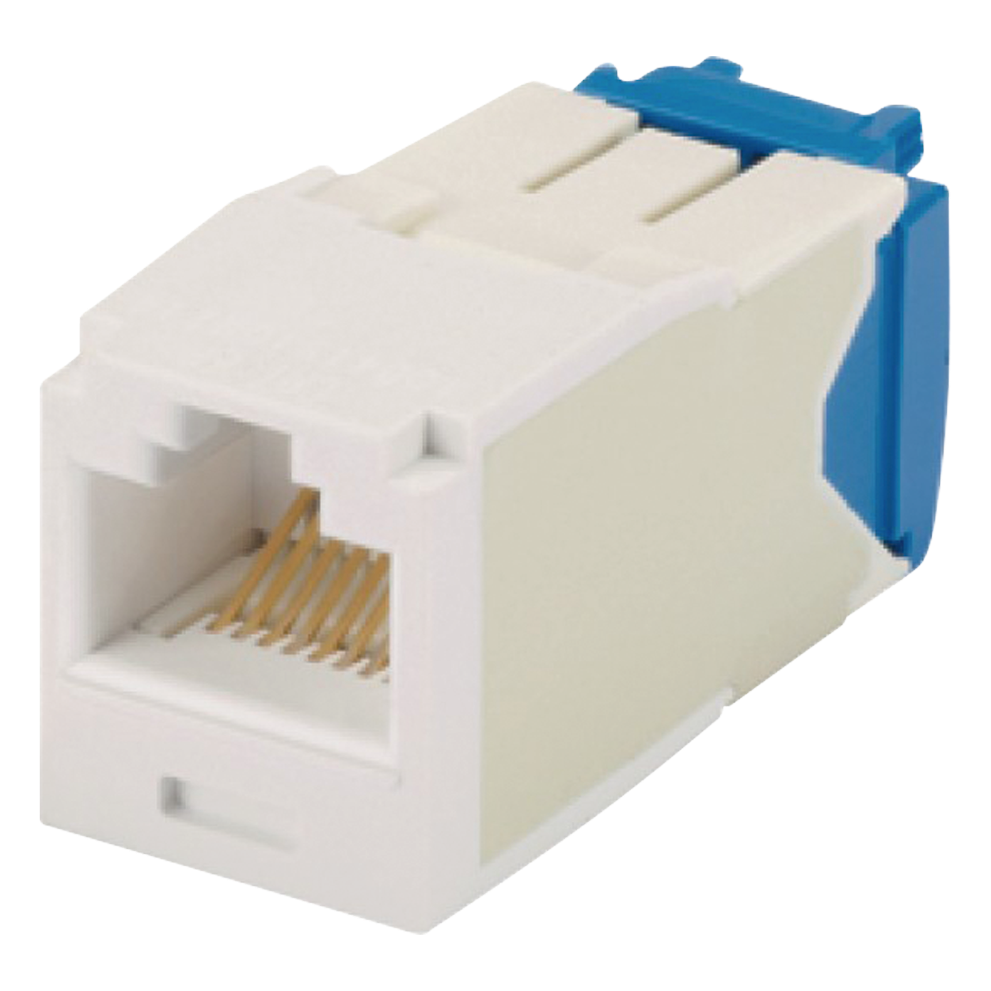 Conector Jack RJ45 Estilo TG, Mini-Com, Categoría 6A, de 8 Posiciones y 8 Cables, Color Blanco — PANDUIT · SKU CJ6X88TGWH