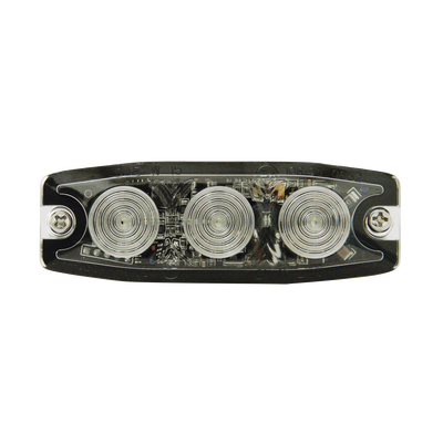 Luz Auxiliar de 3 LED, Ambar, Lente Transparente, SAE