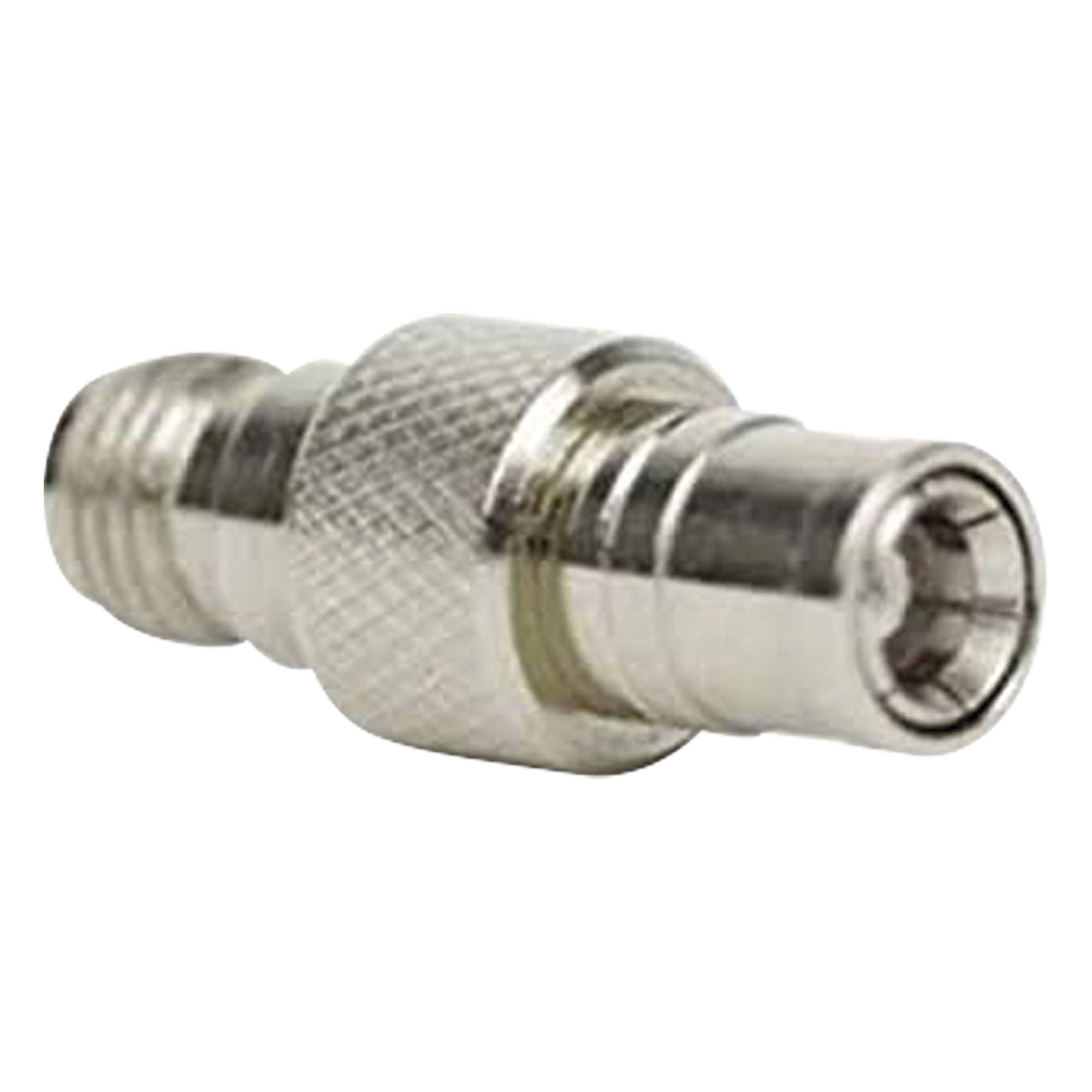Adaptador en Línea / Conector SMA Hembra a SMB / Cuerpo Bronce Niquelado / Aislante Teflón — WILSONPRO / WEBOOST · SKU 970-019