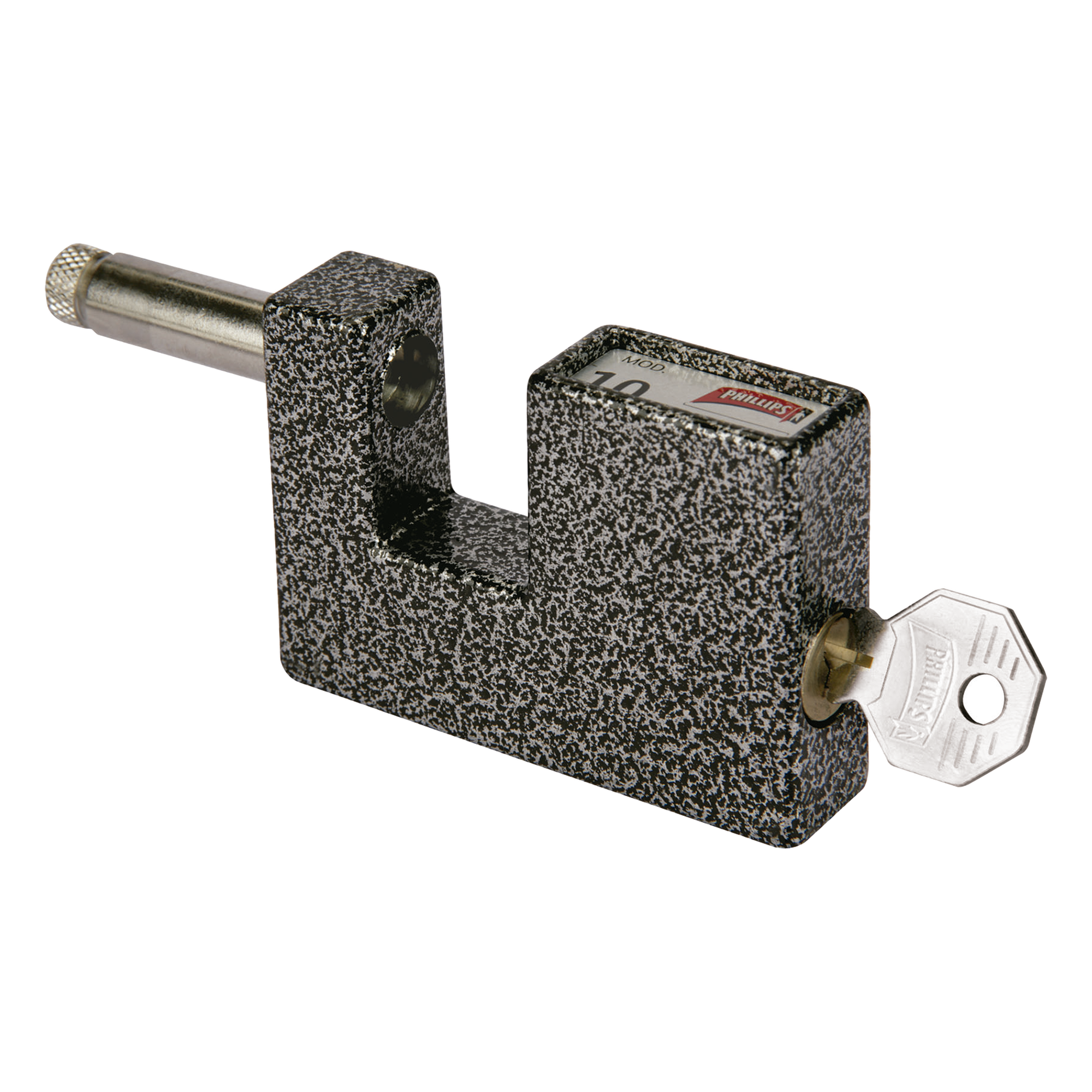 Candado para Cortina Metálicas #10 / Llave PH-52 para 5 pernos de combinación / Cuerpo de aleación metálica. — PHILLIPS-ASSA ABLOY · SKU MX301