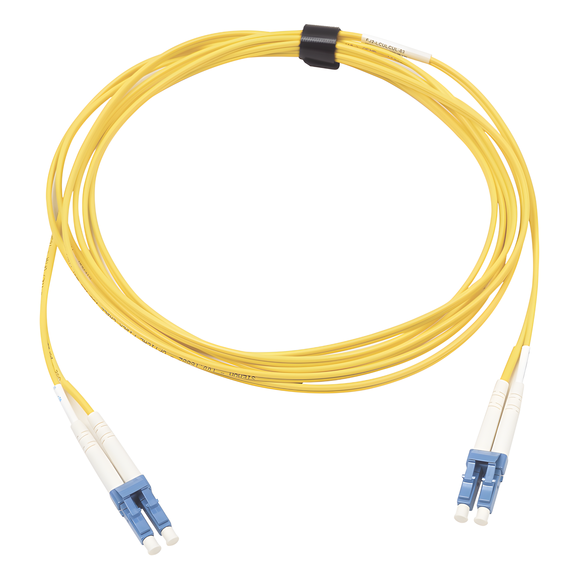 Jumper de Fibra Óptica Monomodo (OS2), XGLO, Riser, LC/UPC-LC/UPC Duplex, OFNR, Color Amarillo, 10 Metros (32.81 Pies) — SIEMON · SKU FJ2-LCULCUL-10