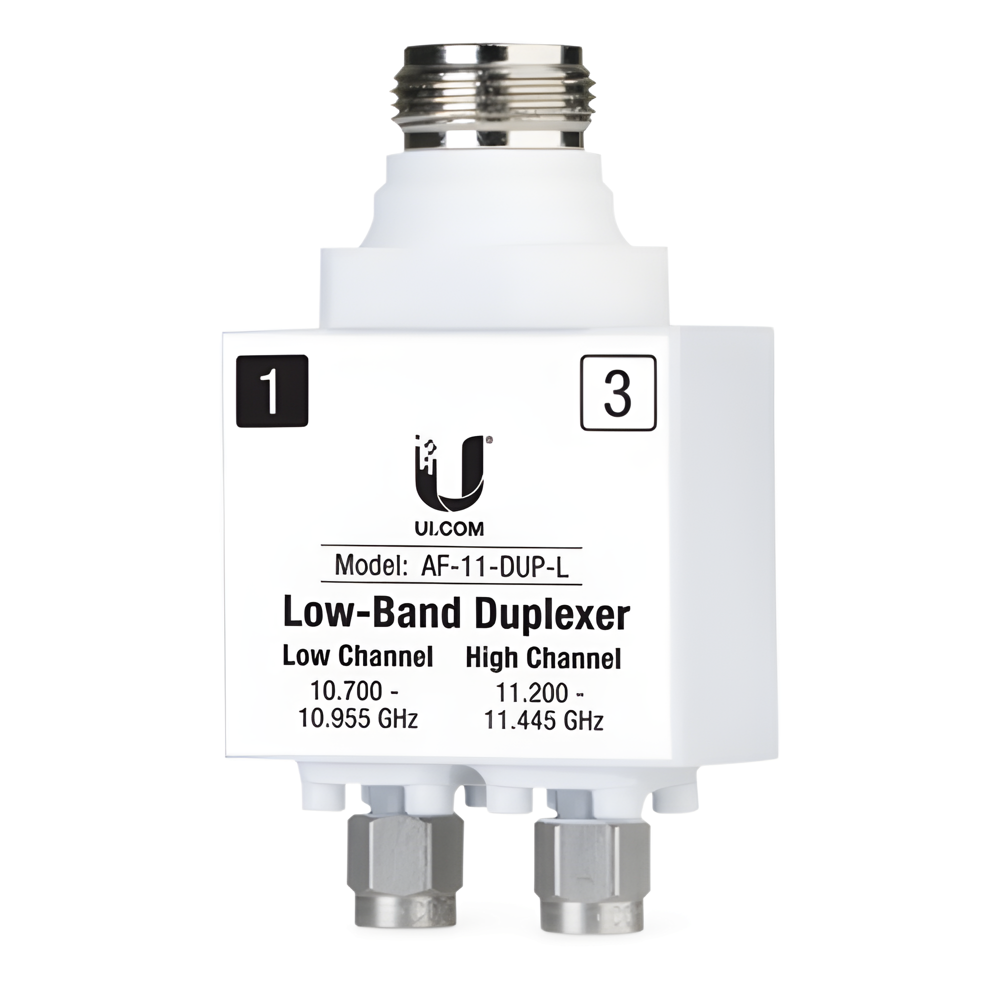 Duplexer para AF-11, banda licenciada de 11 GHz de banda baja (10.700-10.955 GHz y 11.200-11.445 GHz) — UBIQUITI · SKU AF-11-DUP-L