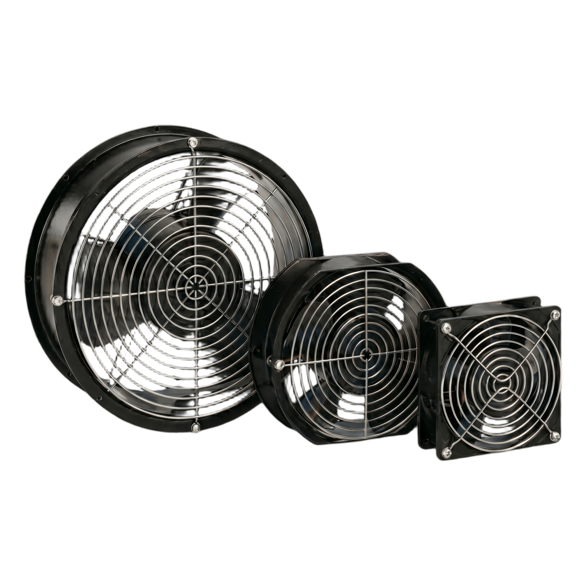 Ventilador Axial Compacto / 4 Pulgadas / 100 CFM / 115 Vca / Protección Térmica / Acero Recubierto en Polvo — HOFFMAN · SKU A4AXFNPG