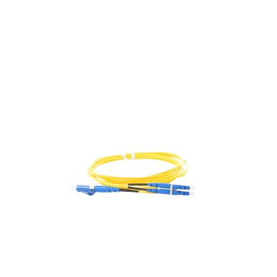Jumper de Fibra Optica Monomodo 9/125 OS2, LC-LC Duplex, OFNR (Riser), Color Amarillo, 2 Metros (6.56 Pies)