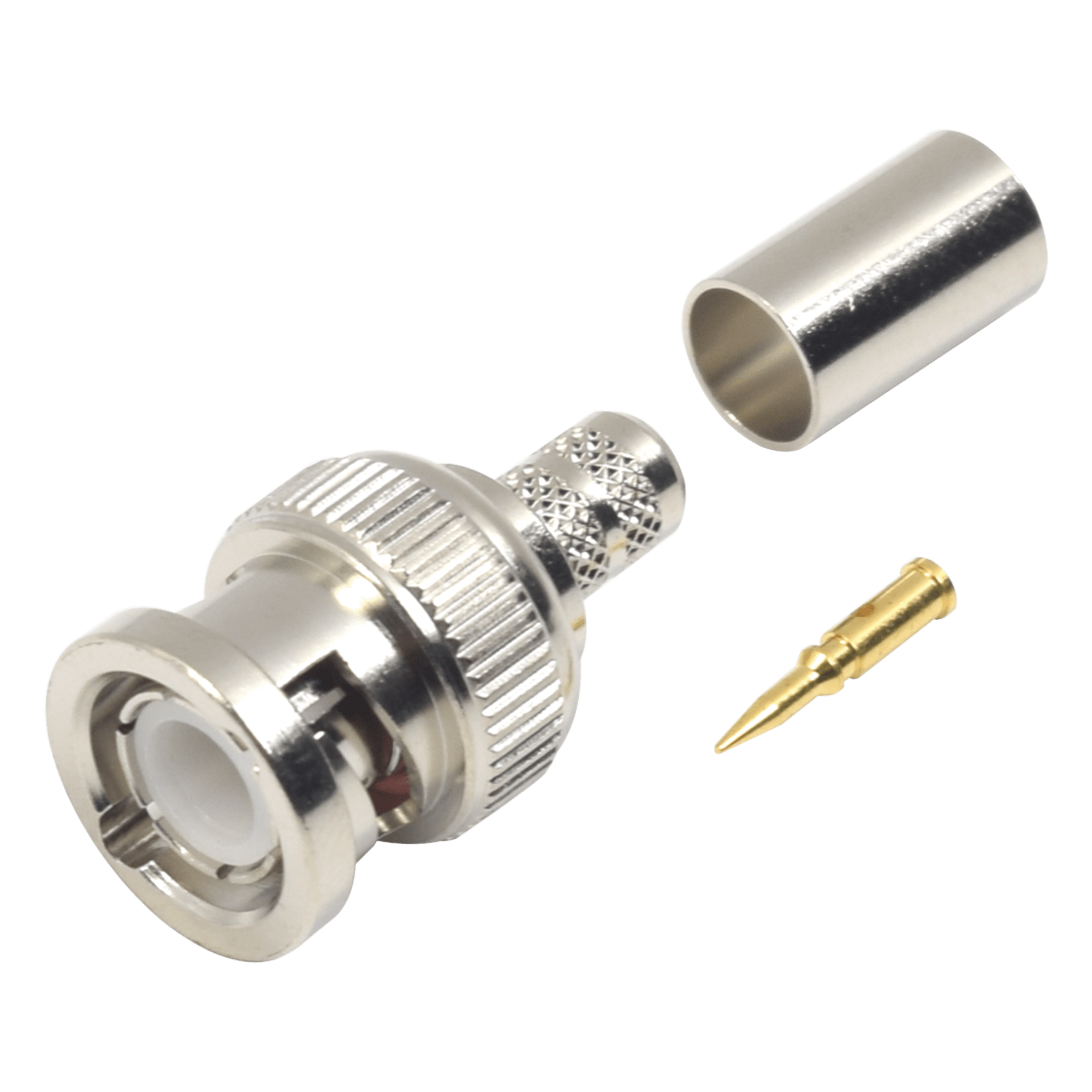 Conector BNC Macho de Anillo para cables RG-8/X, LMR-240, 9258. — RF INDUSTRIES,LTD · SKU RFB-1107-1X
