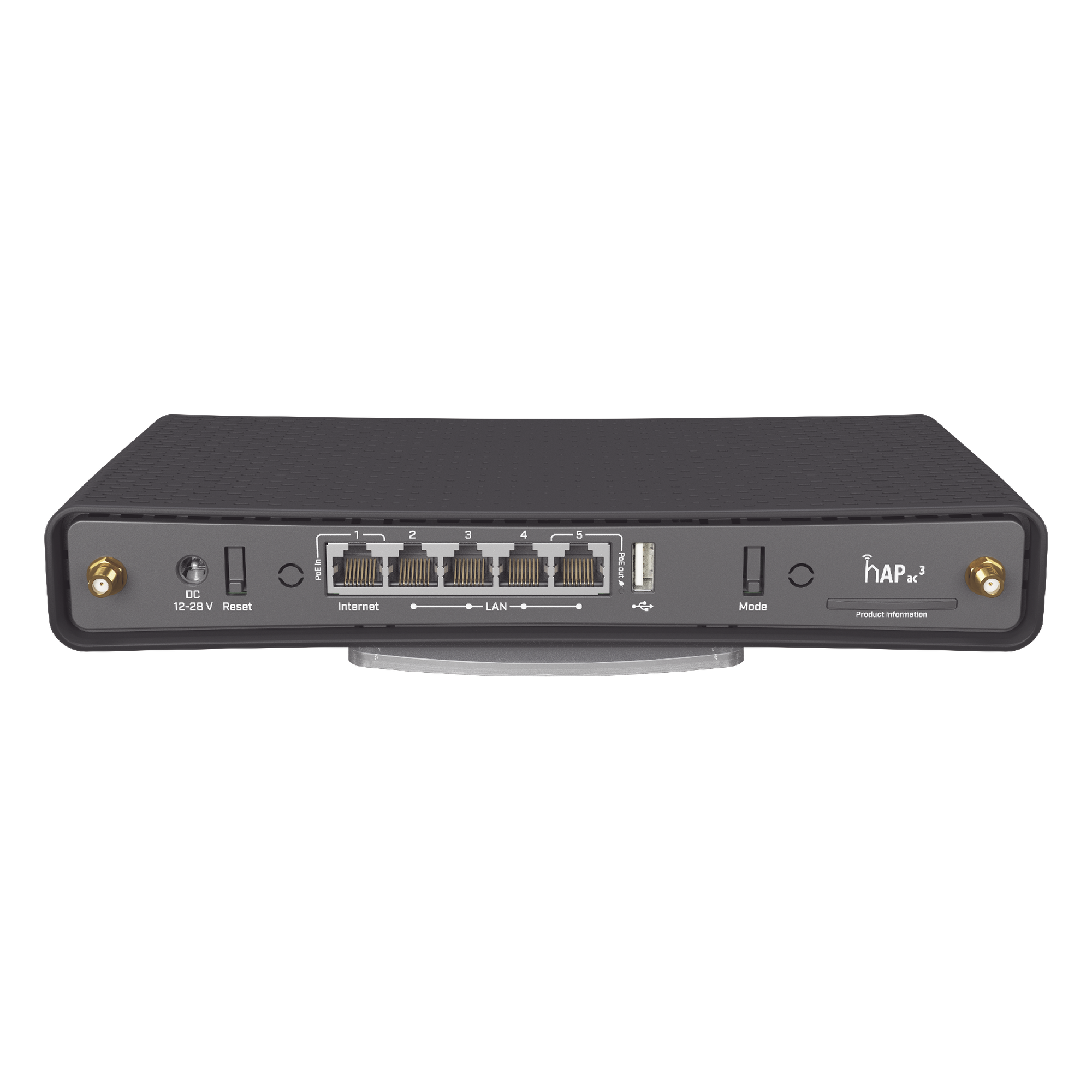 (hAP ac3) Router inalámbrico de doble banda con 5 puertos Gigabit Ethernet y antenas externas de alta ganancia