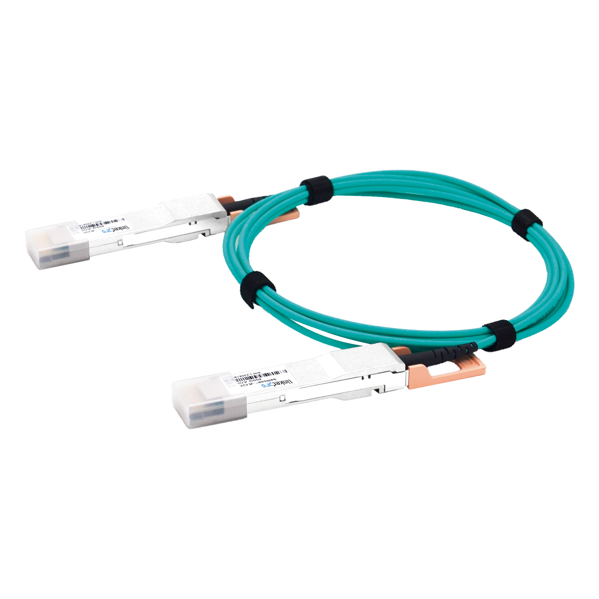 Cable AOC QSFP-DD de 400 Gbps a 400 Gbps / Cable de fibra óptica Activo / Longitud: 1 metro  — LINKEDPRO · SKU LP-AOC-400G-1M