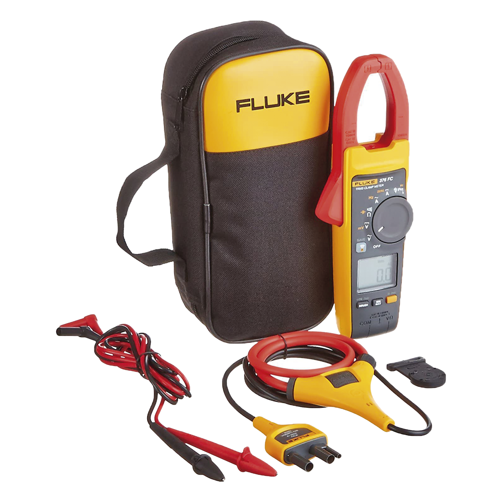 Amperimetro de Gancho, Para Medida de Corriente en CA de 999 A y Tensión en CA y CC de 600V — FLUKE · SKU FLUKE-376FC