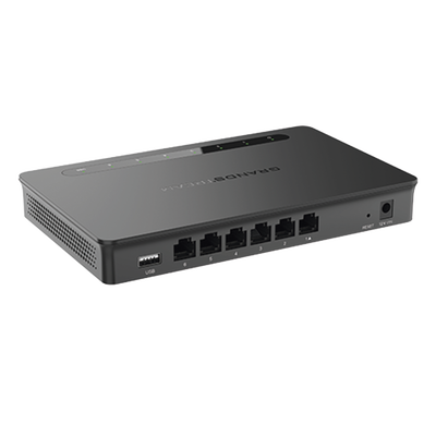 Router Gigabit VPN / Balanceador de cargas / 30,000 sesiones NAT / 6 puertos 10/100/1000 Mbps (WAN/LAN) / Compatible con GWN Cloud.
