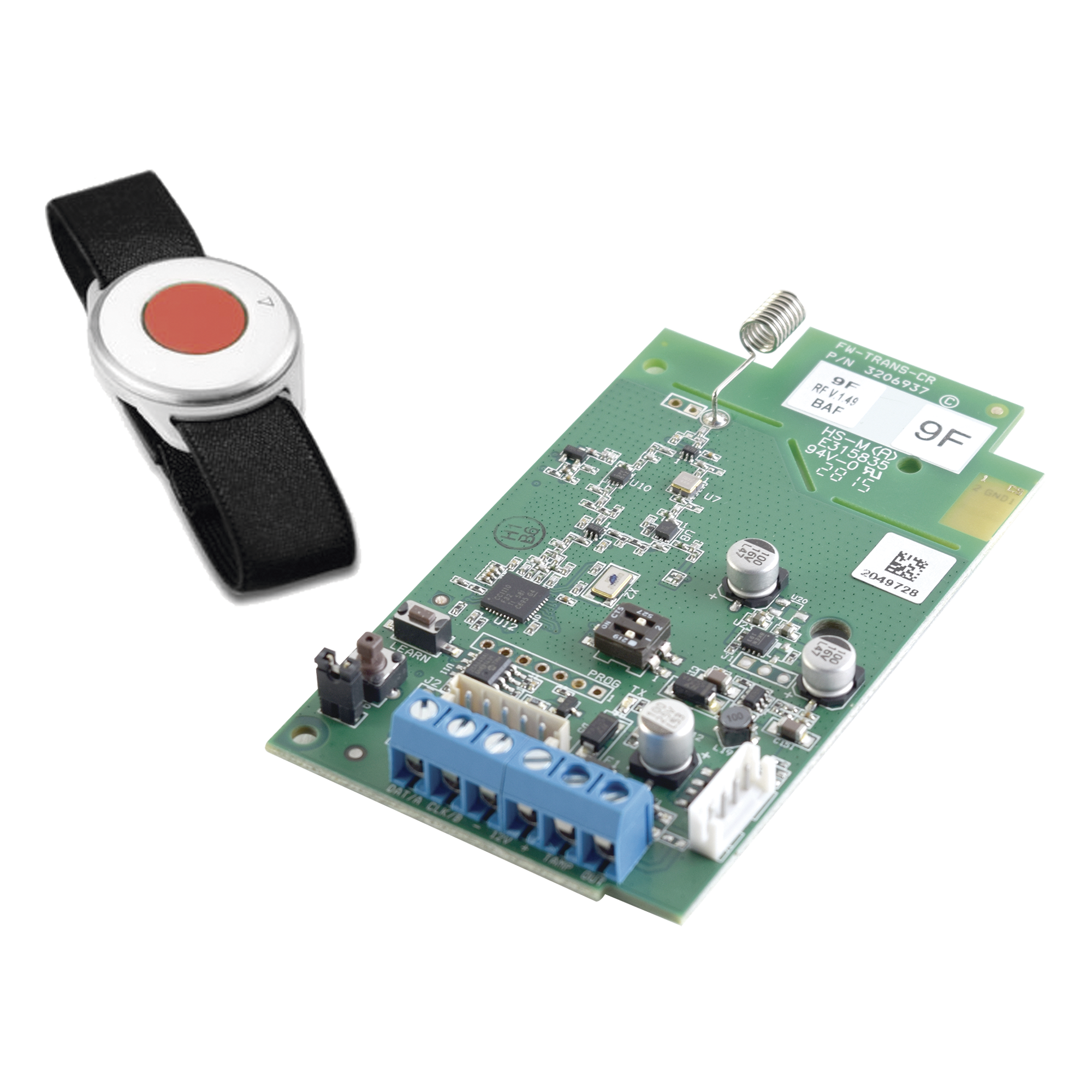 Kit de Transceptor Inalámbrico 916MHz. 2 Vías y Botón de Pánico compatible con panel Crow