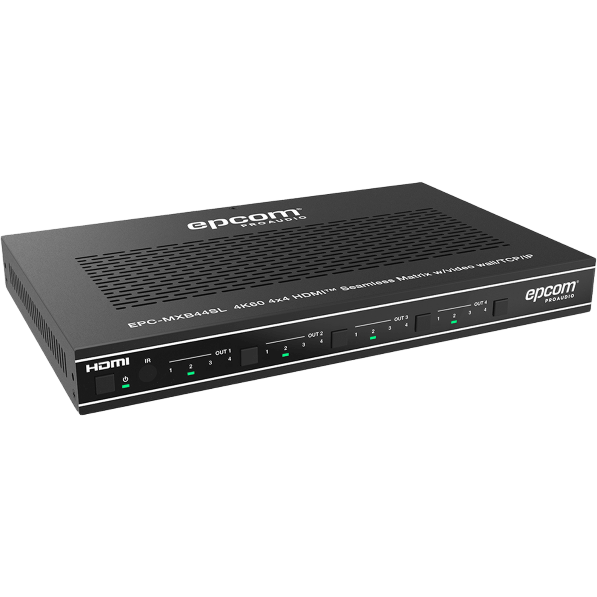 Matriz HDMI 4×4 | Video Wall | Seamless Switch | 10 Modos de Visualización | 4K@60Hz 4:4:4 | HDMI 2.0b y HDCP 2.2 | Control vía Web, IR, RS-232 y TCP/IP