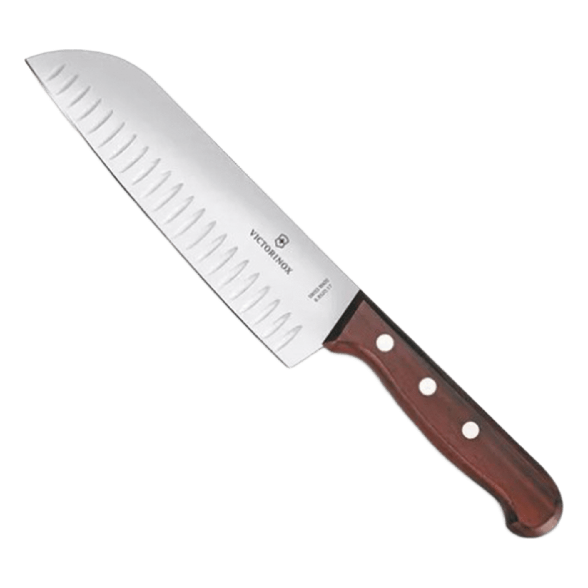 Cuchillo Santoku Wood de 17 cm, Filo con Alvéolos Estilo Japonés. — VICTORINOX · SKU 6.8520.17G