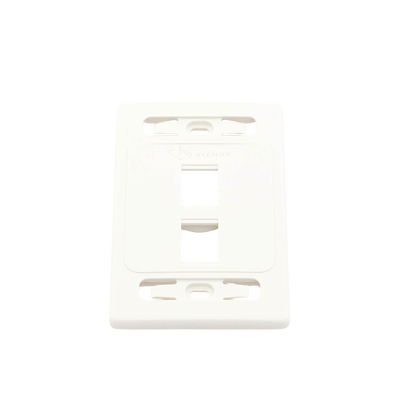 Placa de Pared Modular 10G MAX de 2 Salidas, Color Blanco
