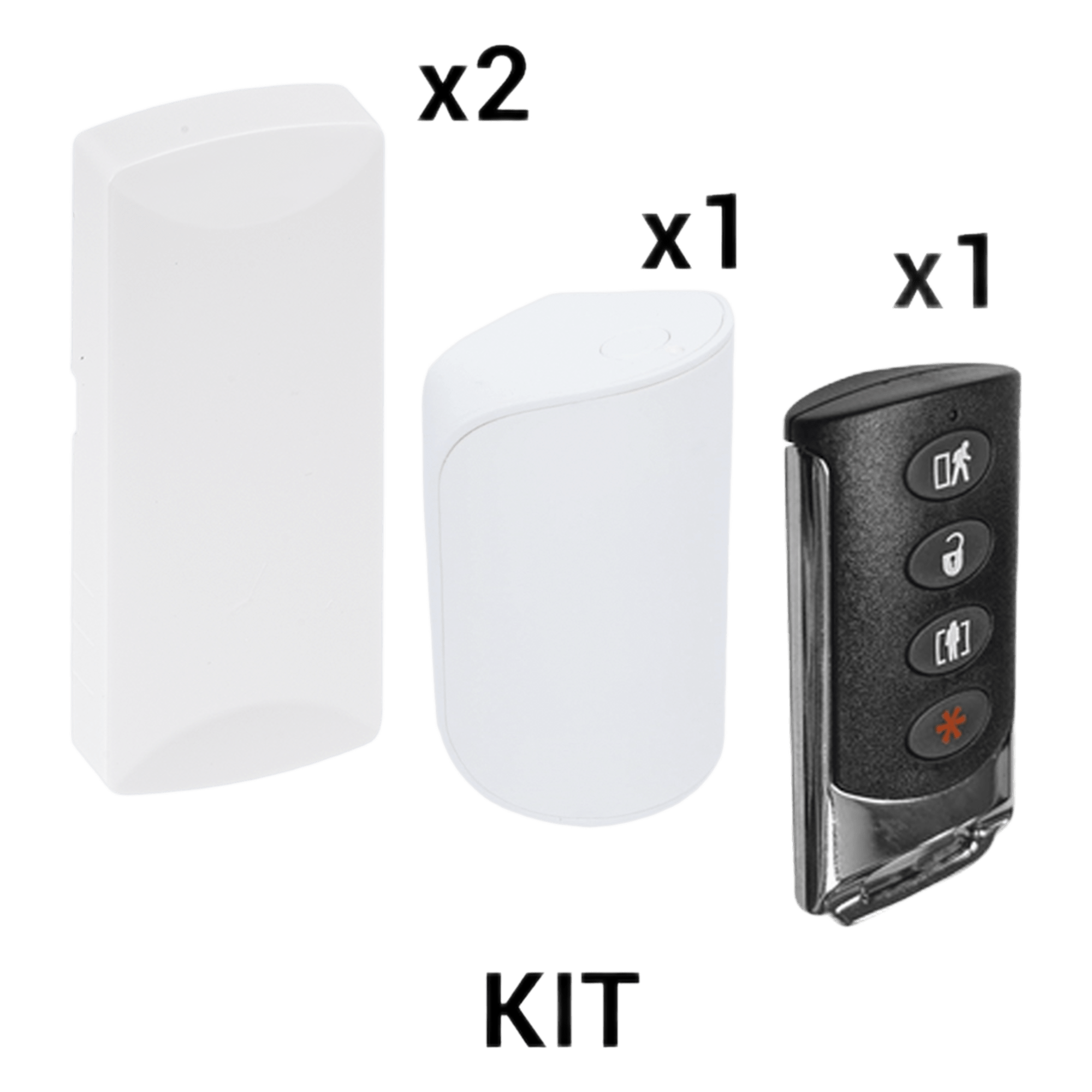 KIT Básico Sensores Inalámbricos - Incluye 2 Contactos Magnéticos, 1 PIR y 1 Llavero - Compatibles con Honeywell y PRO4GEN2 — SFIRE · SKU KIT-RF-SFIRE-2