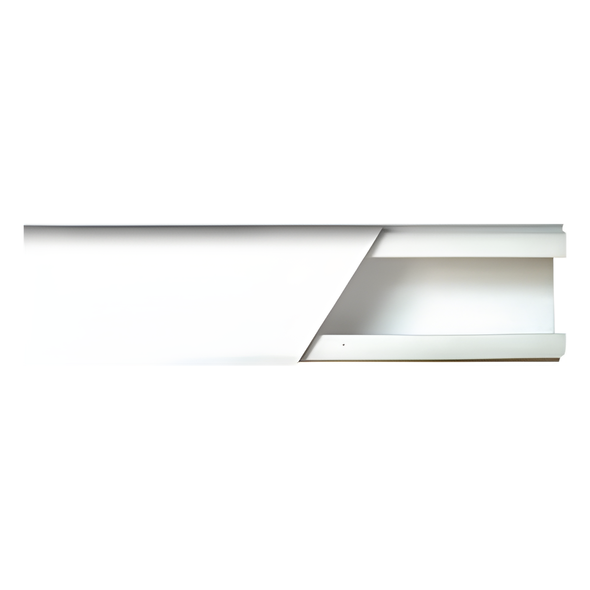 Canaleta color blanco de PVC auto extinguible de una vía, 20 x 17 tramo 2.5m (5201-01250) — THORSMAN · SKU TMK-1720