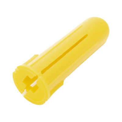 Paquete de 20 taquetes amarillo 1" y 20 tornillos 8mm x 1"