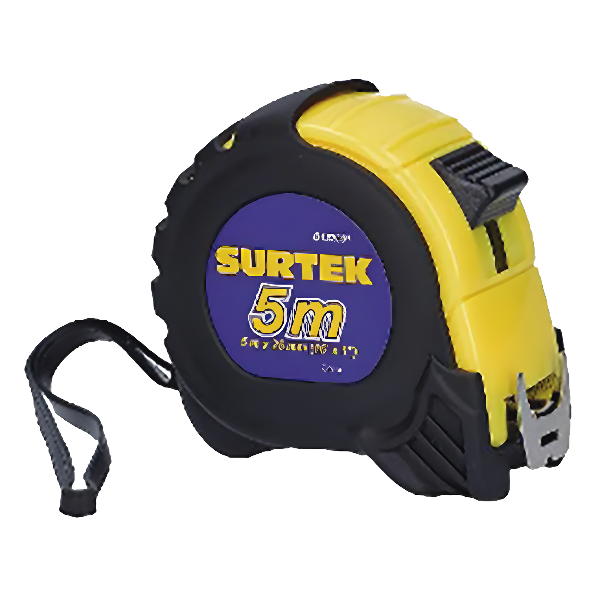 Flexometro anti impacto de 5 metros, cinta ancha con boton de freno. — SURTEK · SKU SYS-B122081