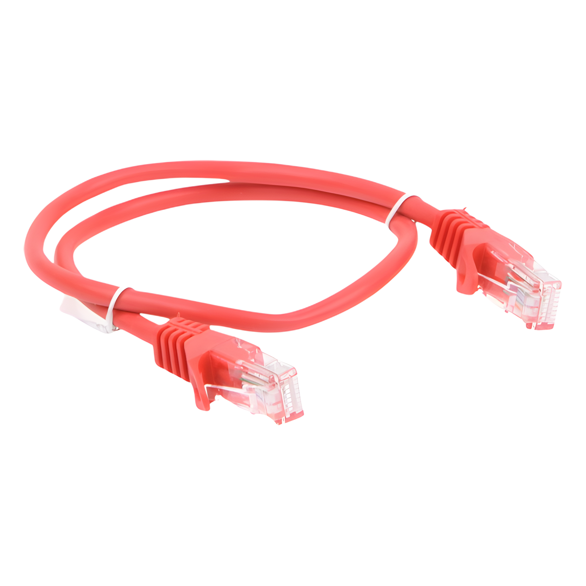 Cable de Parcheo UTP Cat5e / 0.5 m (1.64 ft) / 110 Mbps / RJ45 Dorado / Rojo