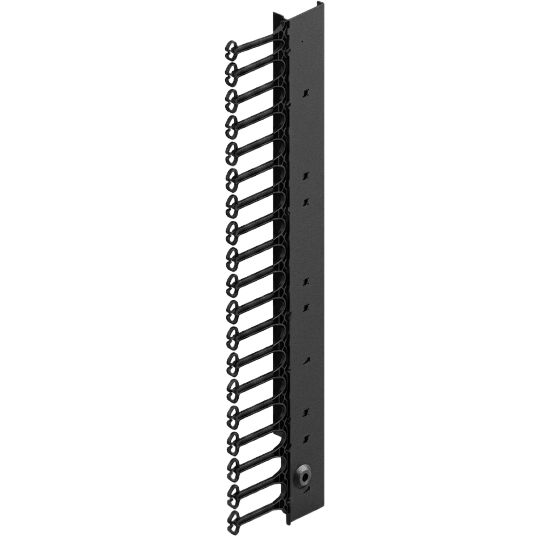 Organizador Vertical de Cables para Rack 45 UR (79 in) / Acero Negro RAL 9005 / Sección 95x208 mm (3.7x8.2 in) / Capacidad 726 Cables / Dedos cada 1.75 pulg / ProLine S1 HOFFMAN