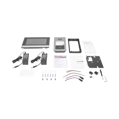 Kit de Videoportero IP PoE Estandar con llamada a App de Smartphone (Hik-Connect) / Apertura con Tarjeta MIFARE / Frente de calle IK08 & IP65 / Soporta 2 puertas — HIKVISION · SKU DS-KIS604-P(C)