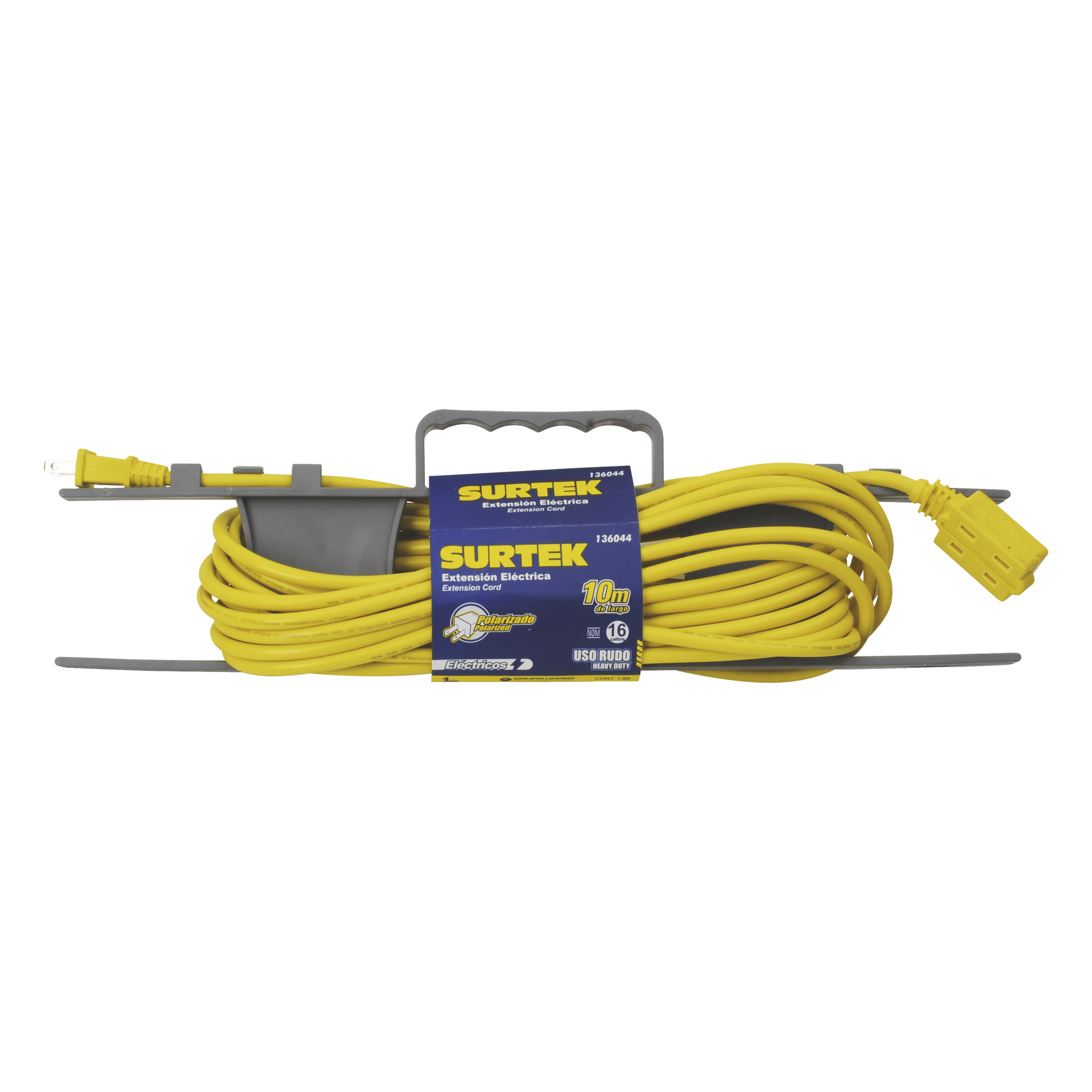 Extensión Eléctrica de Uso Rudo 2 metros / 127 V CA 10 A Máximo / Color Amarillo.