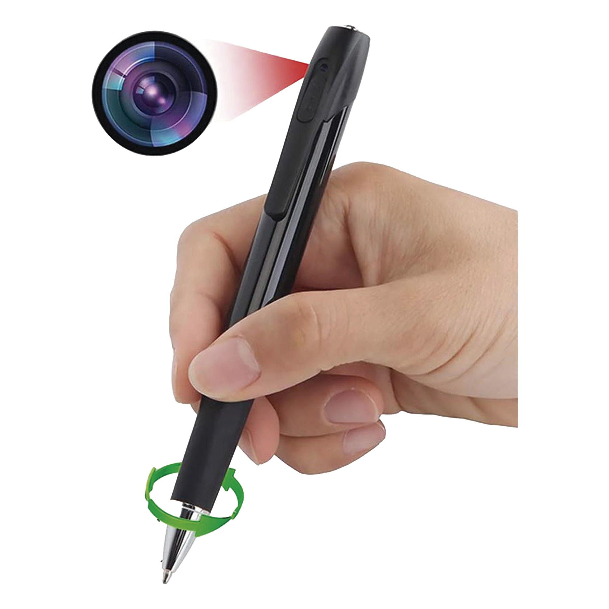 Cámara Oculta en Bolígrafo (Spyce Camera) /  Full HD / Grabación de Video y Audio / Captura de Fotos / Soporta Memoria Micro-SD de hasta 64G / Tiempo de Carga Aprox. 1 hora / Tiempo de Trabajo 120 min. / Incluye Cable de Carga. 