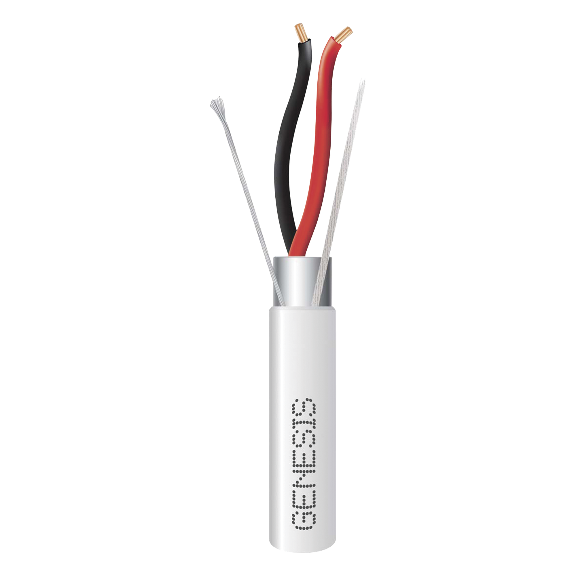 Carrete de 152 Metros (500 Pies) de Cable / 2 x 16 AWG / Blindado / Plenum / Color Blanco / Para Aplicaciones de Audio, Seguridad y Control — GENESIS · SKU 3221-5012
