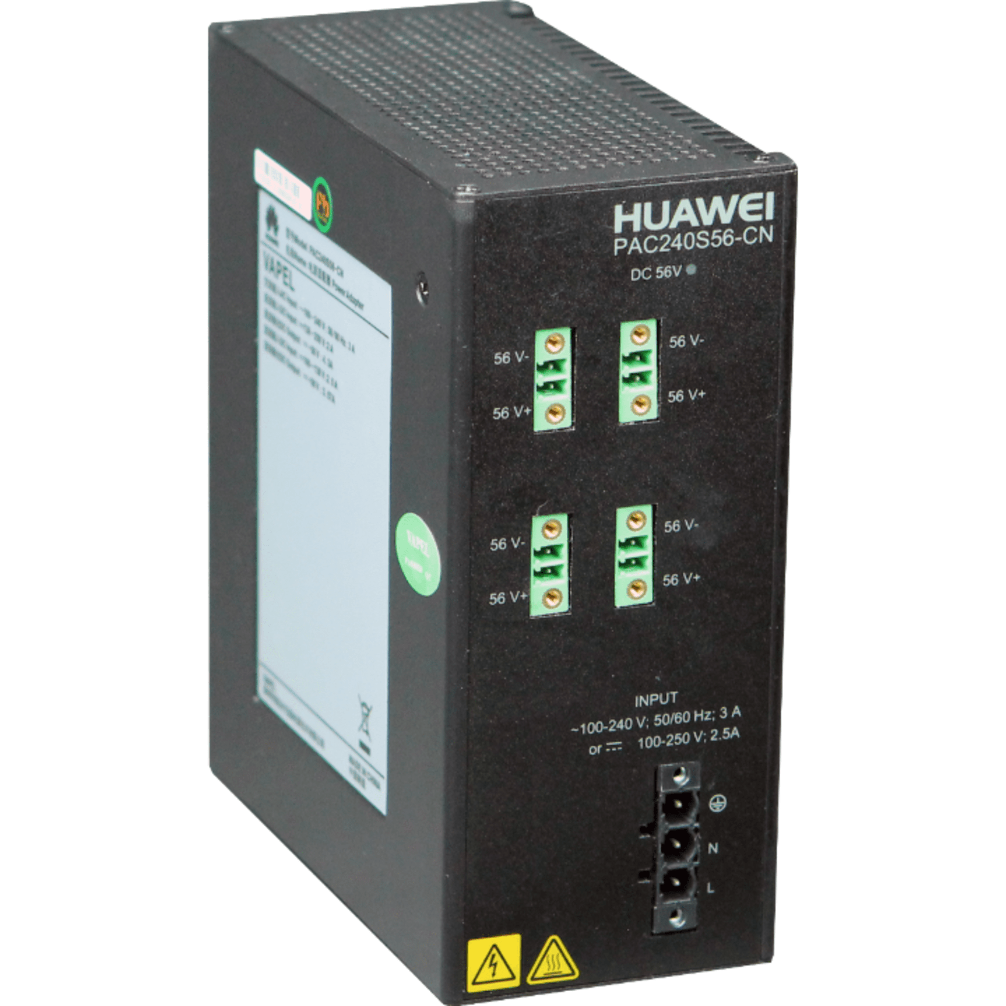 Fuente de alimentación para Riel DIN / Entrada 100-240 VCA / Salida 56 VCD / 240 W / Para Switch S210I-8P4SX