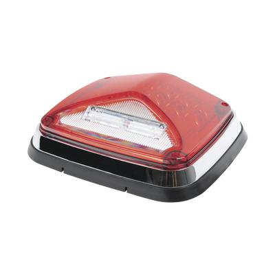 Luz de advertencia de 8 X 6", Color Rojo, Con Luz de Trabajo Clara, Ideal para Ambulancias