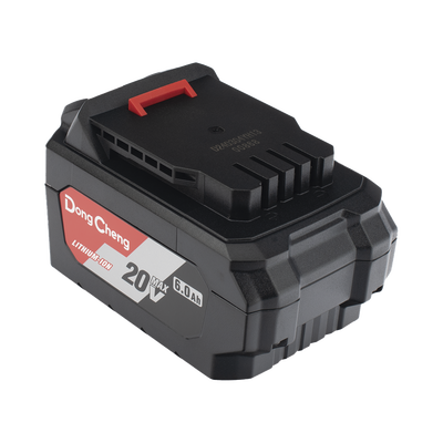 Batería de Litio 20V 6.0Ah / Indicador LED de Carga / Carcasa Reforzada / Compatible con Herramientas DONGCHENG 20V
