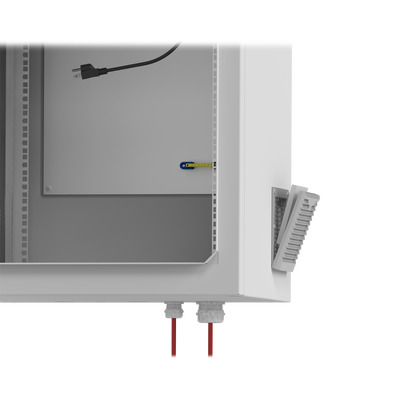 Gabinete de Exterior con Rack de 19" de 24U con Ventiladores y Termostato, Se envía el Gabinete Armado (Montaje a poste o torre se vende por separado).