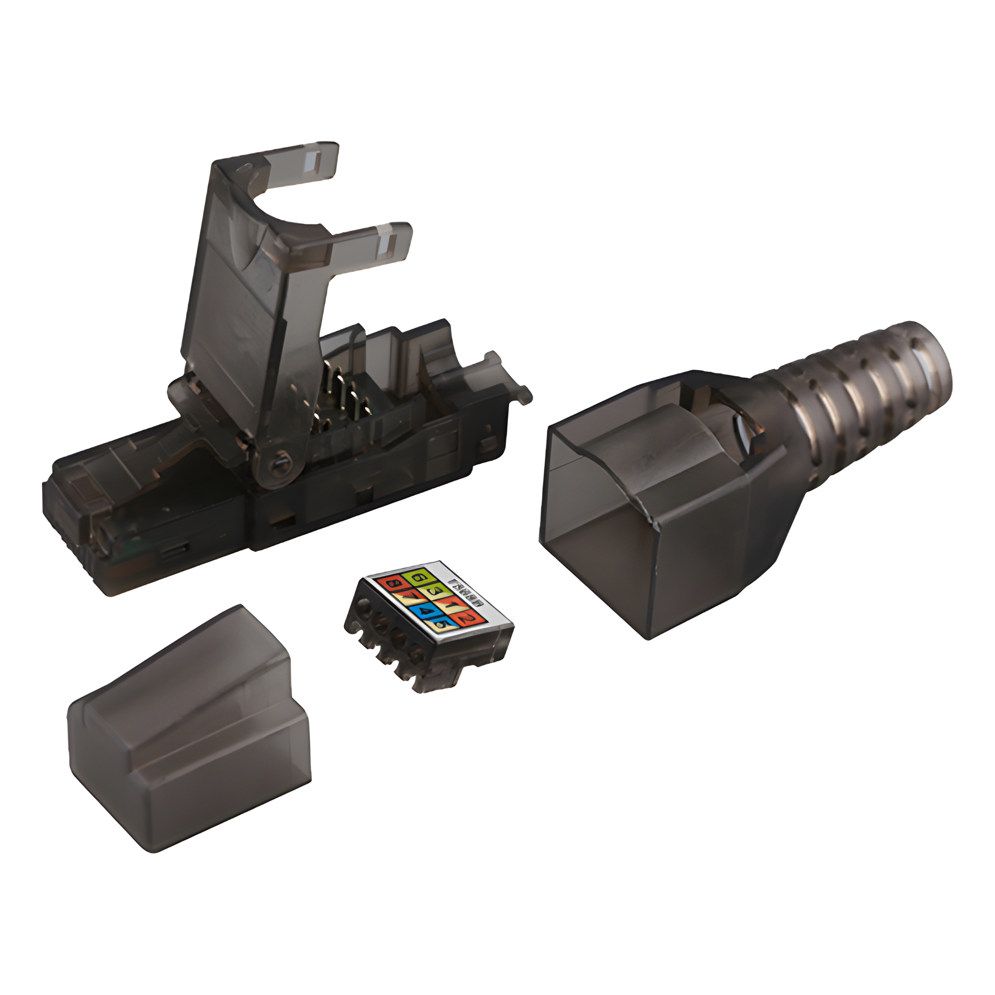 Plug RJ45 / Cat 6A UTP / Sin Herramienta / 50µ Oro / -40°C a 70°C / 22-26 AWG — LINKEDPRO BY EPCOM · SKU LP-KJ-6A-17U