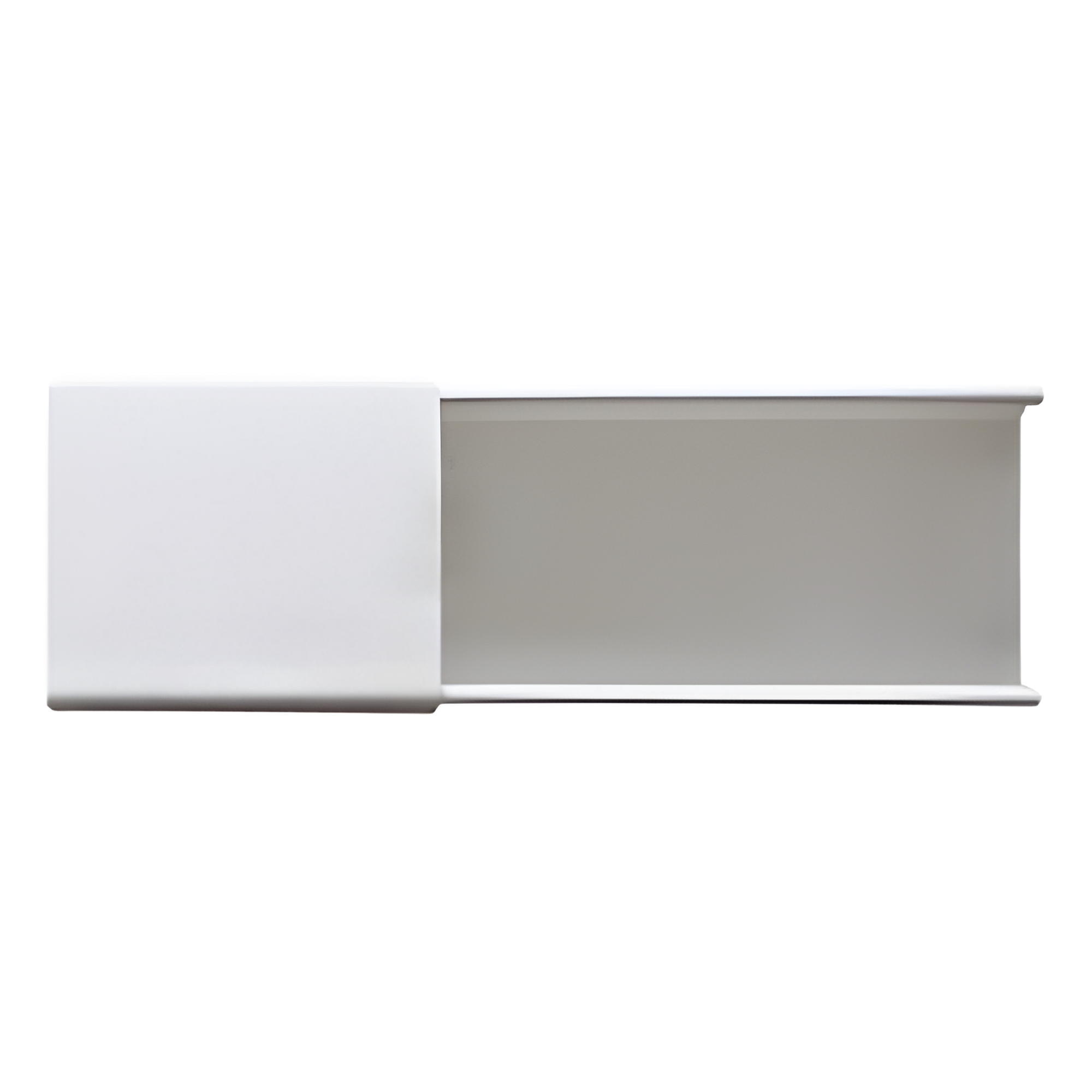 Canaleta blanca sin división, de PVC auto extinguible, 48 x 16 x tramo 2.5m (6101-01260 — THORSMAN · SKU PT-48-SD