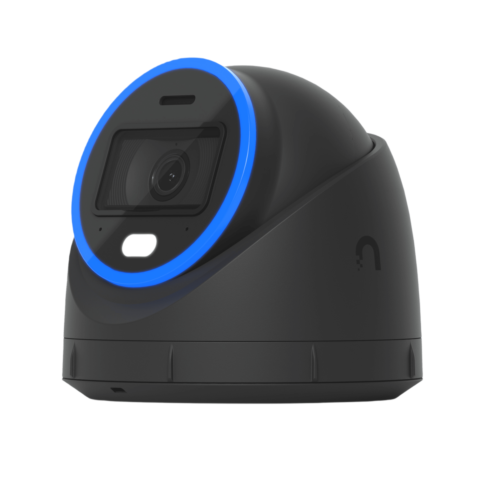 Cámara UniFi Protect Turret AI Negra / 4K(8MP) / Ángulo ultra-ancho 109.9 / Visión Nocturna IR 40 m / AI Avanzado: Reconocimiento de Rostros y Matrículas / LED p/color en la noche / Micrófono 2 vías / ranura Micro
