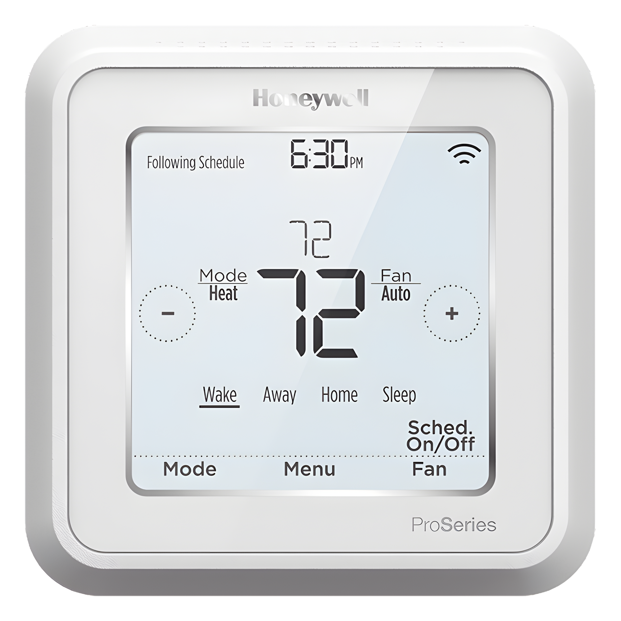 Termostato inteligente Wi-Fi con geolocalización para sistemas de hasta 3H/2C bomba de calor o 2H/2C convencional, serie T6 Pro — HONEYWELL HOME RESIDEO · SKU TH6320WF2003/U