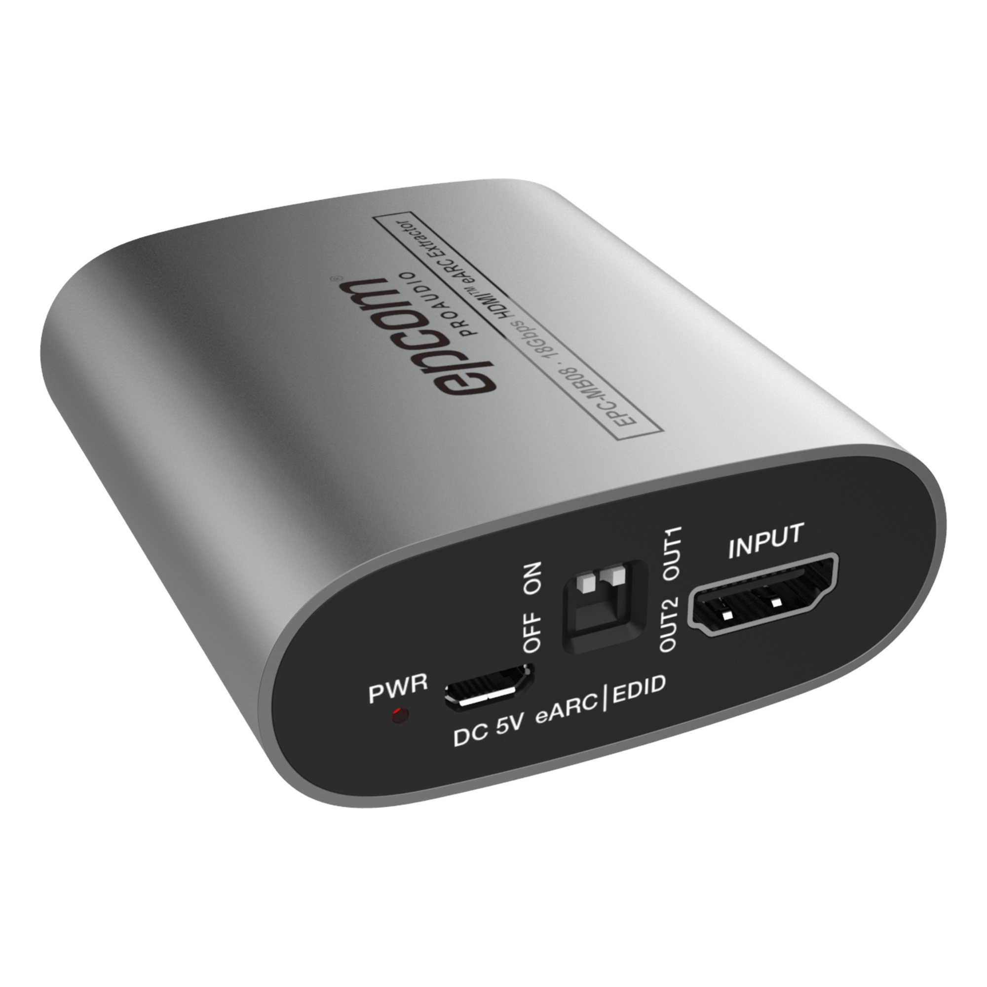 Extractor eARC HDMI | 18 Gbps | Audio Digital | Compatibilidad 4K HDR | Diseño Compacto — EPCOM PROAUDIO · SKU EPC-MB08