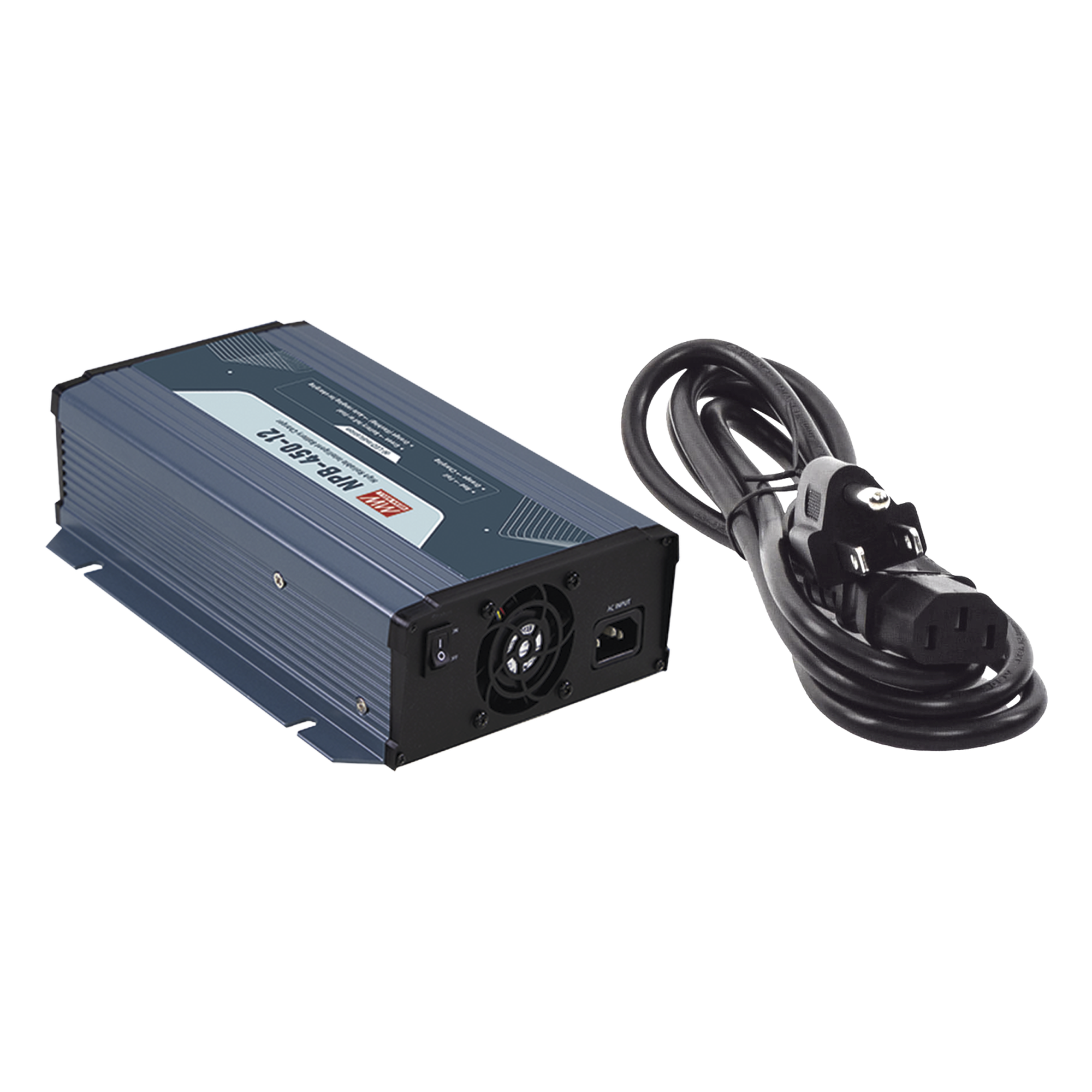 Cargador para Baterías de Plomo Ácido y Litio/ 13.5A / 24V / Bancos de 45 a 155 Ah / Con cable de alimentación — MEANWELL · SKU NPB45024/K