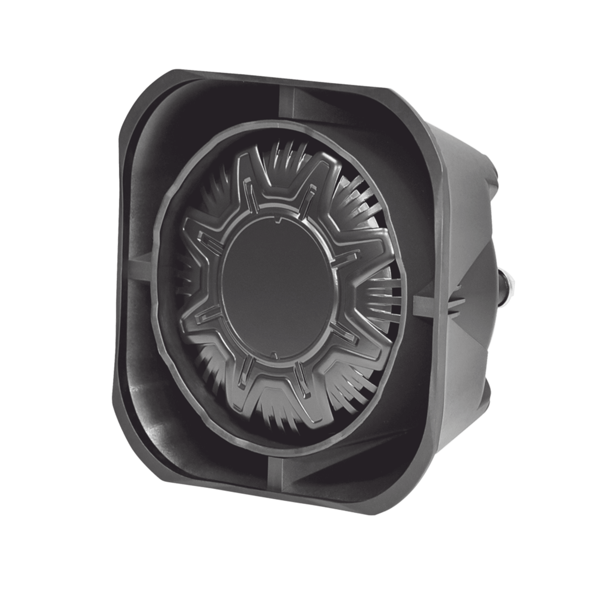 Bocina Compacta de Uso Rudo, 100 Watts de Potencia, Ideal Para Vehículos de Encubierto, Montaje Universal, 11 Ohms de Impedancia