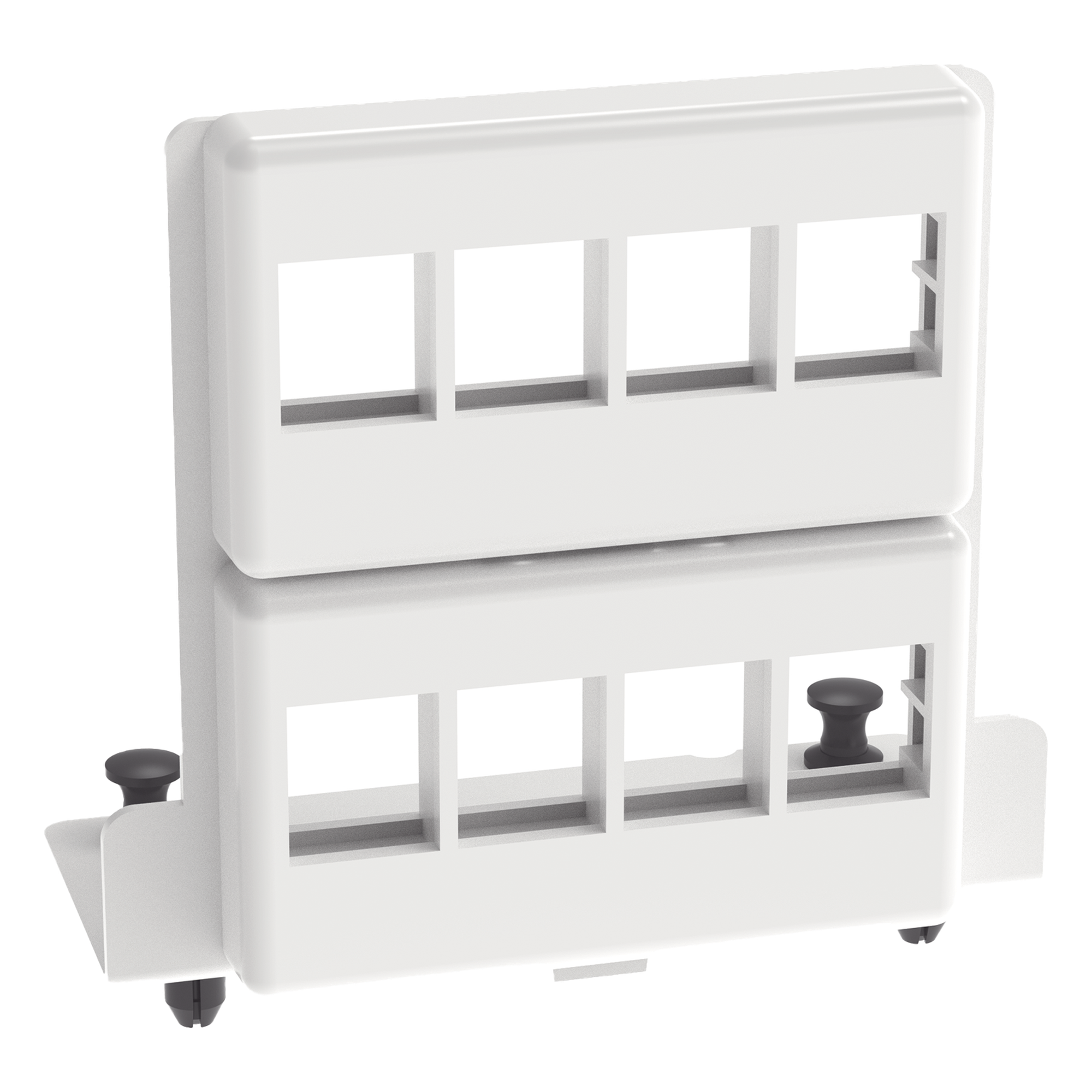 Patch Panel de 8 Puertos Keystone, Para Uso con Gabinetes Multipropósito, de Instalación a Presión, Color Blanco — PANDUIT · SKU NKMS8PPB