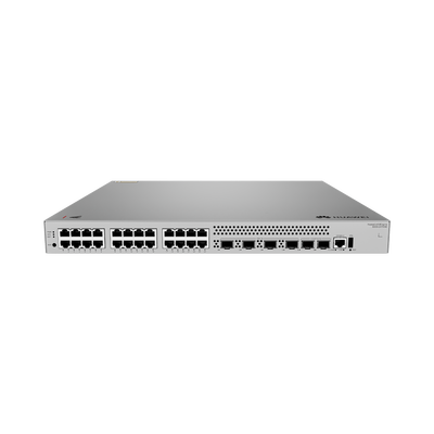 Switch Empresarial Core Gigabit Administrable Capa 3 / 24 Puertos 10/100/1000 Mbps / 4 Puertos 10GE SFP+ Uplink / 2 Puertos 10GE SFP+ (Stack) / ERPS / Ruteo Dinamico (RIP, OSPF, IS-IS y BGP) / iStack / Administración Nube Gratis
