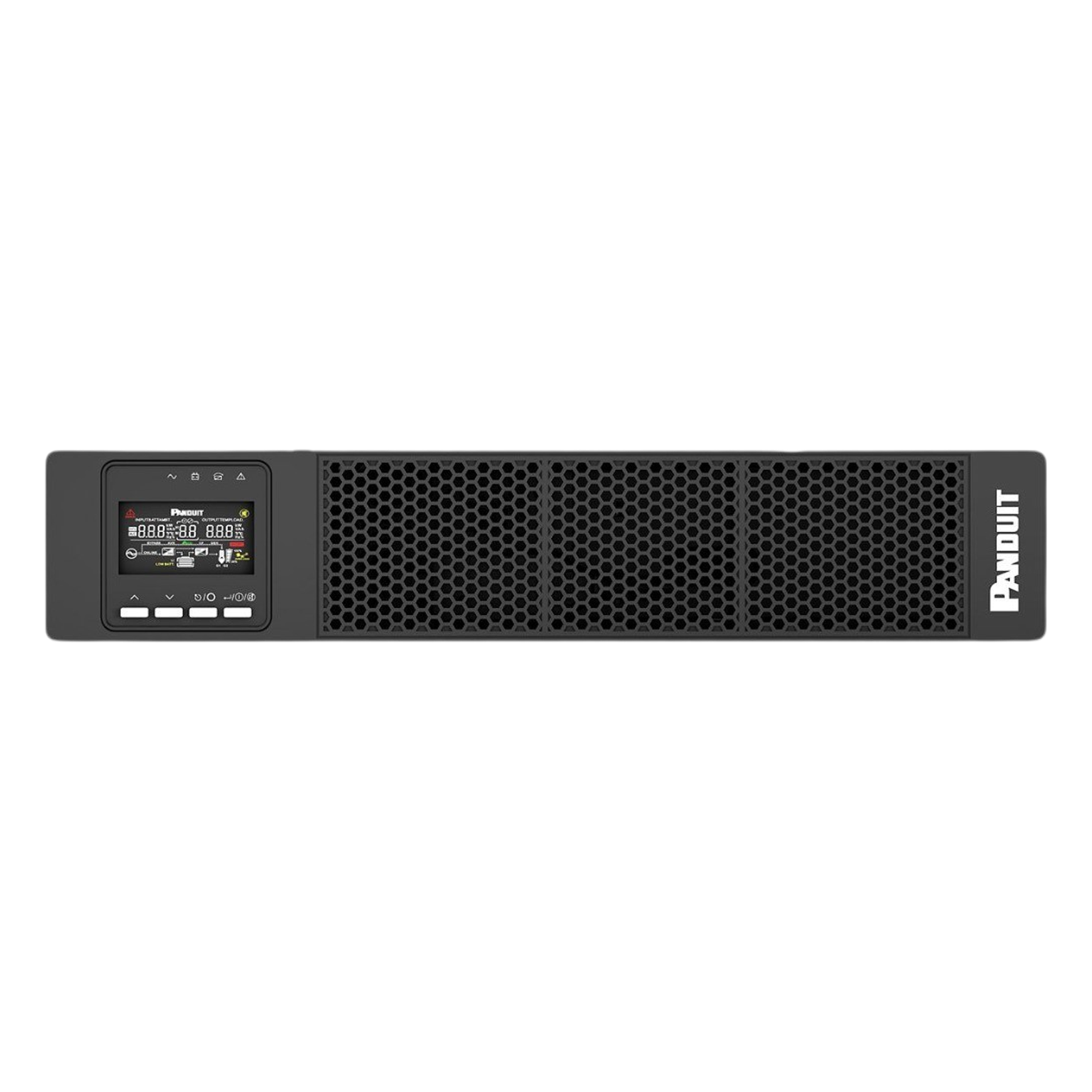 UPS SmartZone de 3000 VA/3000 W, Online Doble Conversión, Entrada 120 Vca NEMA L5-30P, Onda Senoidal Pura, 2 UR, Con 4 Tomas NEMA 5-20R y 1 L5-30R, Incluye Tarjeta de Red y Kit de Rieles — PANDUIT · SKU U03N11V