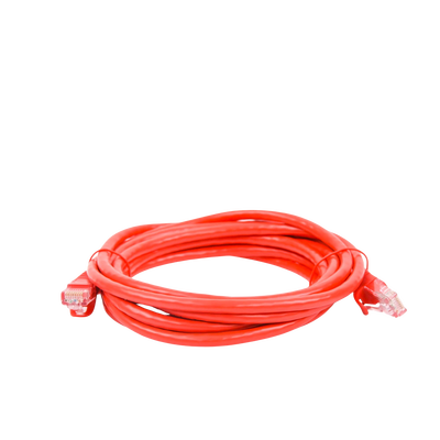 Cable de Parcheo UTP Cat6 - 3.0 Metros (9.84 Pies) - Rojo